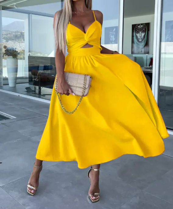 Women’s Figure-Flattering Balloon Midi Dress