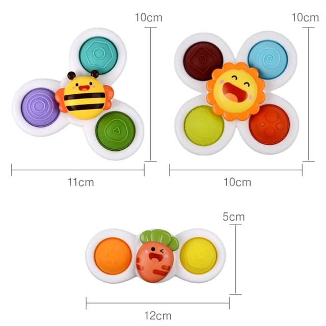 Baby Suction Cup Spinner Bath Toys