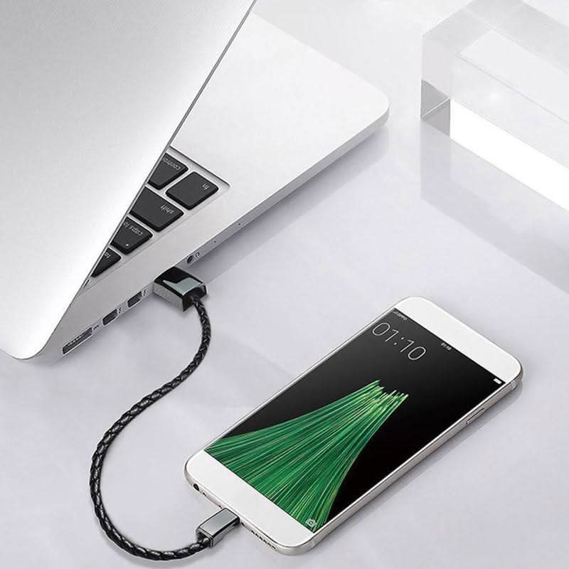 USB Bracelet Charger – Leather Wristband Charging Cable