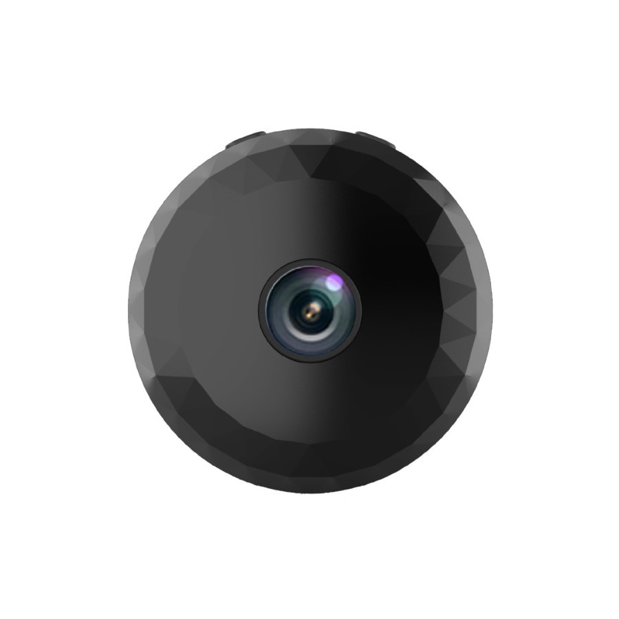 Diamond WiFi HD Security Camera wirelessly monitoring an indoor living space with a smartphone.