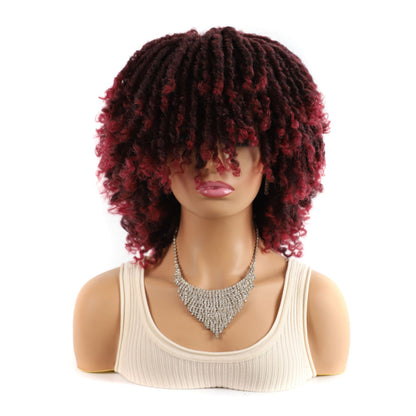 African 6-Inch Curly Hair Wig Headgear