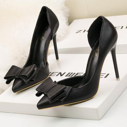 Spring 2020 Women's Bow High Heels with Pointed Toe