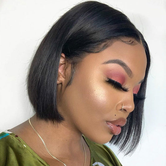 Short Straight Hair Wig with Natural Scalp Simulation