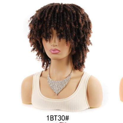 African 6-Inch Curly Hair Wig Headgear