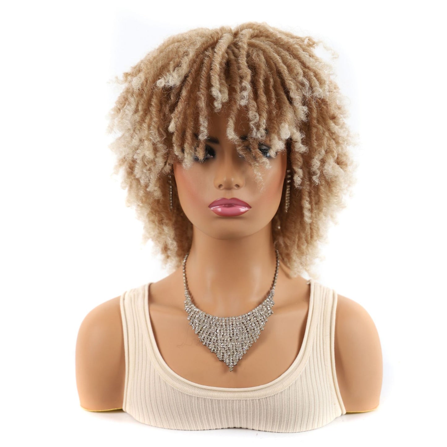 African 6-Inch Curly Hair Wig Headgear