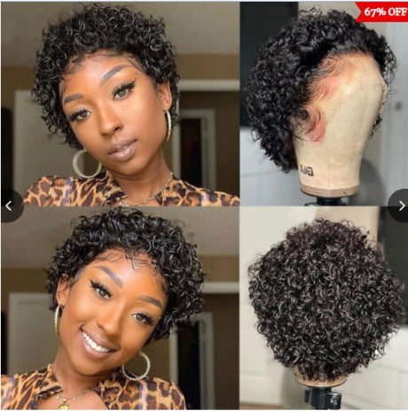 European Style Short Curly Hair Wig for Wholesale