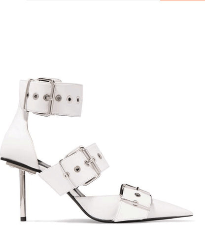 Metal Buckle High Heels