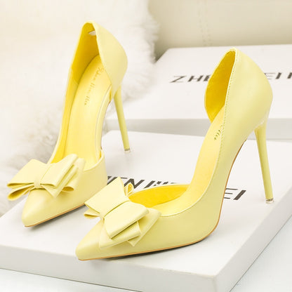 Spring 2020 Women's Bow High Heels with Pointed Toe