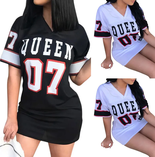 Women’s V-Neck Short-Sleeve Casual Mini Dress