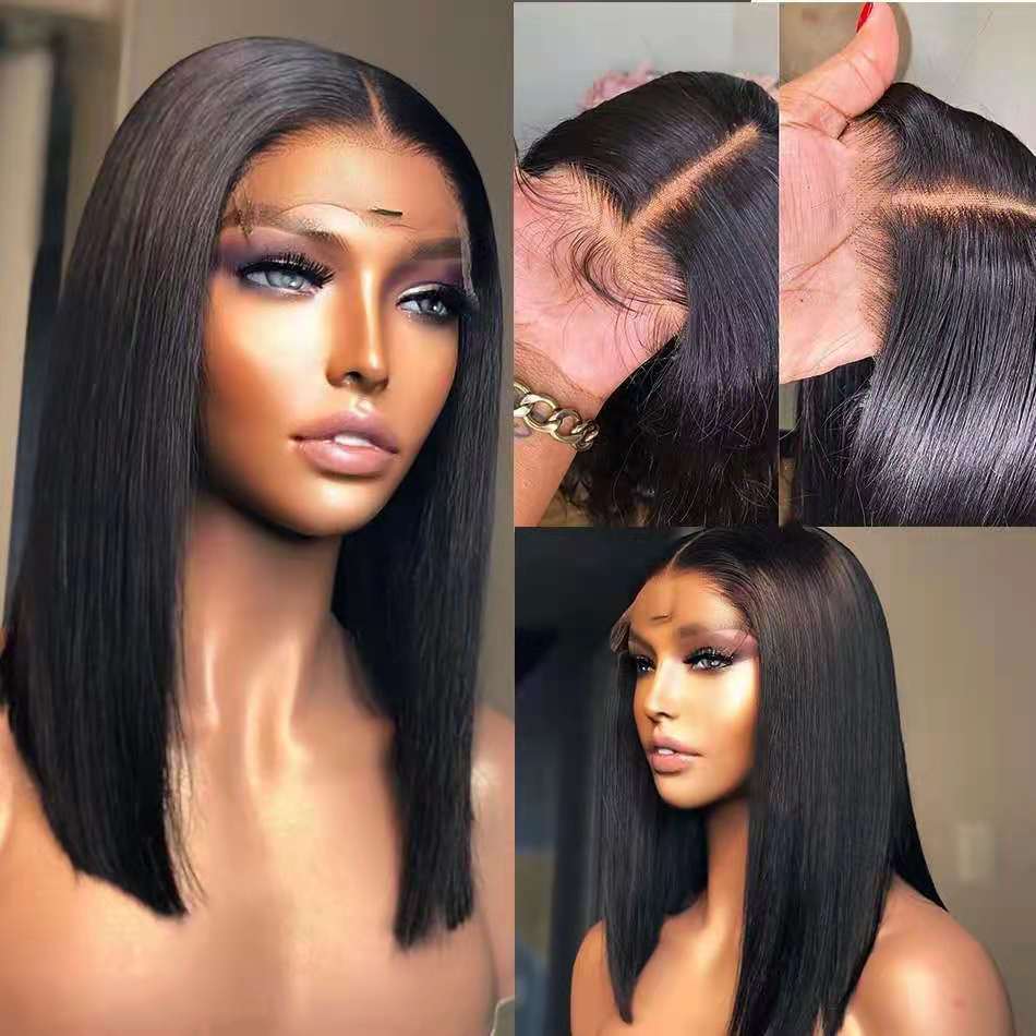 Women's Fashion Medium Parting Short Hair Wig