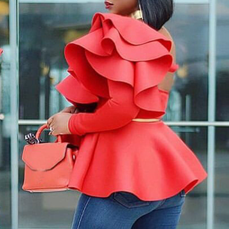 Fashionable Plus Size Spring/Summer Women's Blouse